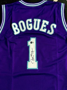 Muggsy Bogues Signed Jersey Charlotte Hornets Beckett Certified - Picture 1 of 1