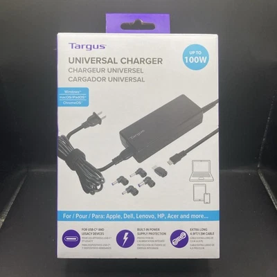 Targus 100W Universal Charger for Most USB-C Laptops - Black - Image 1 of 4