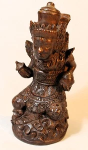 Antique 8.5" Javanese Figural Wooden Hindu Carving of Rama c. 1930 - Picture 1 of 7