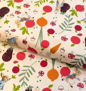 Tela de algodón estampado Peter Rabbit Beatrix Potter por 50 cm 100 % algodón de calidad 18 - Imagen 1 de 10