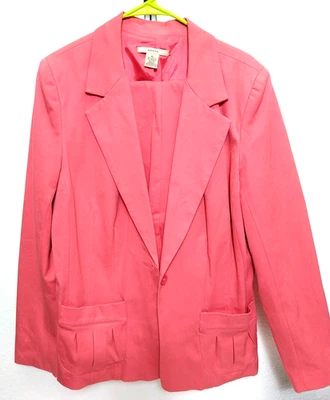 MERONA Traje Chaqueta y Pantalones a Juego Rosa, Chaqueta Talla XL Pantalones Talla 14, Foto 1 de 4