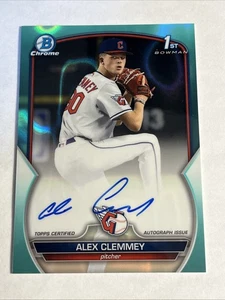 2023 Bowman Chrome Alex Clemmey Rookie Aqua Lava Refractor Auto /199 1st RC - Picture 1 of 2
