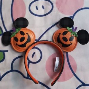 Disney- Parks Ears Halloween Pumpkin Headband Jack O' Lantern XMAS Gift ๐ - Picture 1 of 7