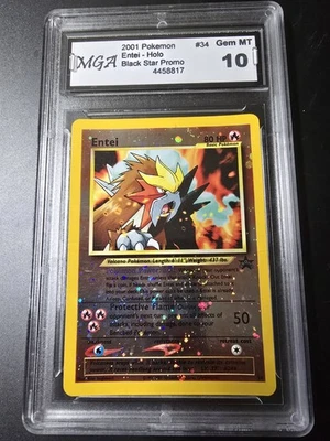 2001 Pokemon Entei Holo Black Star Promo MGA 10 - Image 1 of 4