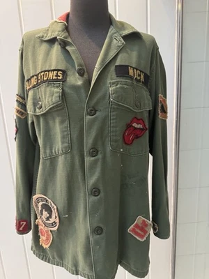 MADEWORN ROCK Rolling Stones 1975 Army Jacket SMALL MICK - Image 1 of 4