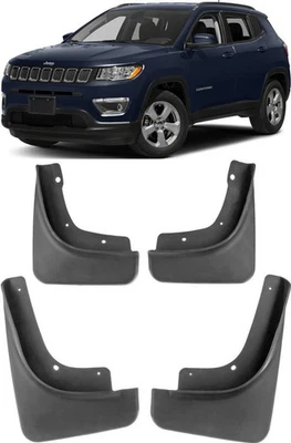 Genuine Front & Rear Splash Guards Mud Flaps Fender For 2017-2024 Jeep Compass Foto 1 de 4