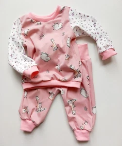 NUEVO * Conjunto de bebé * T. 68 * Camiseta de manga larga * Pantalón bombeador * Pantalones de bebé * Camiseta de bebé animales - Imagen 1 de 5