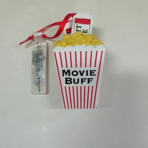 Hallmark Movie Buff Popcorn Tickets Movie Theater Hanging Ornament - Picture 1 of 5