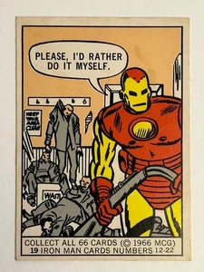 1966 Donruss Marvel Super Heroes Trading Card #19 Iron Man - Picture 1 of 2