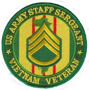 Army Staff Sergeant Vietnam Veteran Patch - Picture 1 of 1