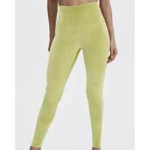 Fabletics Leggings Emma Velour Leggings Size L Short Length High Rise Activewear - Picture 1 of 7