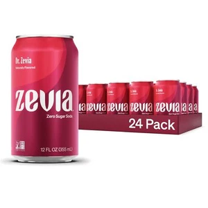 Zevia Zero Sugar Soda Dr. Zevia 12 oz Cans 24-Pack – Naturally Sweetened Zero... - Bild 1 von 6