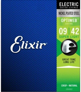 Elixir 19002 Nickel Optiweb Coated anti-rust Electric Guitar Strings 9-42 - Picture 1 of 2
