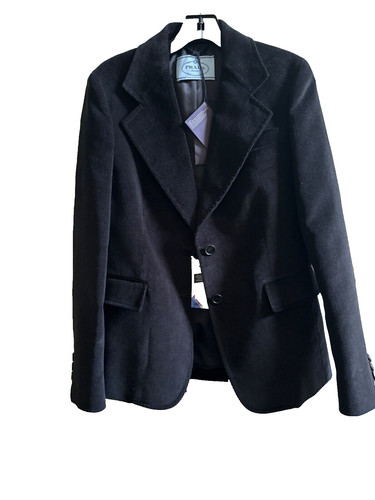 Giacca blazer donna Prada Milano velluto cotone velluto a coste nuova con etichetta! $1910