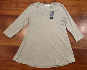 AnyBody Women’s Green Knit ribbed Long Sleeve Tunic Top Sz XS - NEW - Picture 1 of 6