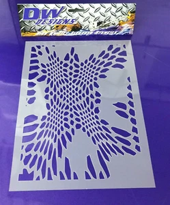 warped texture 2 airbrush art craft mylar stencil A4 - Picture 1 of 1