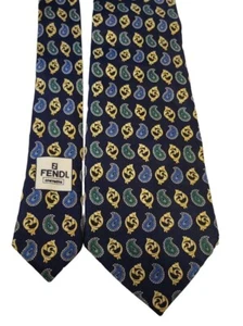 FENDI Silk Tie Made in ITALY - Picture 1 of 6
