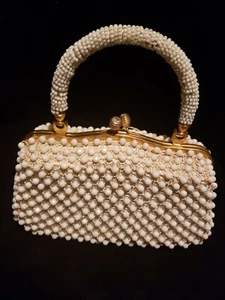 VINTAGE PRINCESS CHARMING BEADED PURSE BY ATLAS-MADE IN HONG KONG  VGC - Picture 1 of 6