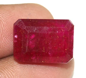 Rubino pakistano naturale 17,30 ct EGL taglio smeraldo certificato migliore pietra preziosa sciolta - Foto 1 di 6