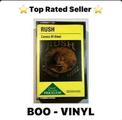 RUSH "Caress Of Steel"  Cassette Tape Reissue Rock Ex / M Condition - Image 1 of 4