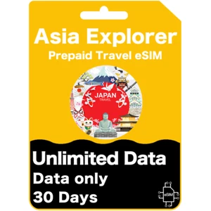Asia Explorer Prepaid Travel eSIM (10 Countries) - Picture 1 of 8