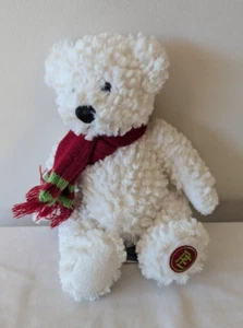 The Polar Express 8" Teddy Bear White Plush Scarf Stuffed Animal Toy - Picture 1 of 8