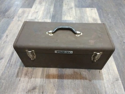 VINTAGE STACK-ON EMPTY METAL TOOL BOX 20" X 9" X 8-1/2" USA BOX - Image 1 of 4
