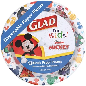 for Kids Disney Mickey Mouse and Friends Disposable Paper Plates - Soak Proof, M - Picture 1 of 12