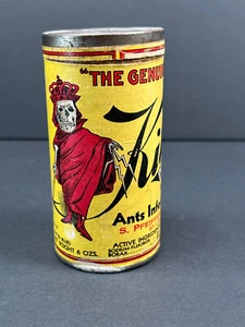 EMPTY Antique KILALL Poison Tin GREAT GRAPHICS devil demon advertising - Picture 1 of 11