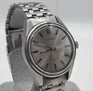 Seiko 66-7100-P Manual Wind Vintage Stainless Men's Watch w/ Original Band 34mm - Picture 1 of 9