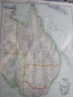 1920 MAP OF AUSTRALIA Eastern Queensland NSW Victoria Tasmania 106 Times Atlas