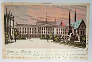 AK Leipzig - Universität Litho von Carl Garie, 1903 frankiert - Bild 1 von 2