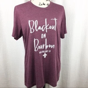 Bella Canvas T-Shirt "Blackout on Bourbon" weinrot New Orleans LA Bourbon St - Bild 1 von 4