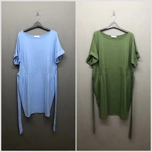 NUEVO ZENANA Vestido Jersey Talla Grande Cinturón 2XL - 3XL Poliéster Spandex - Imagen 1 de 34