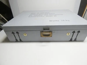 Holzkiste Holzkoffer Transportkiste 71 x 51 x 18 abschließbar grau Bundeswehr - Bild 1 von 11