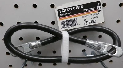 7194SC 19" #4 Copper Black Starter To Switch Battery Cable, Free US Ship ~ - Image 1 of 2