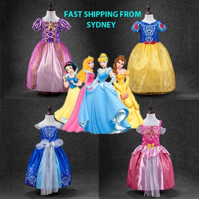 Girl Dress Costume Snow White, Aurora, Rapunzel, Cinderella, Sofia size 2-10 - image 1 of 4