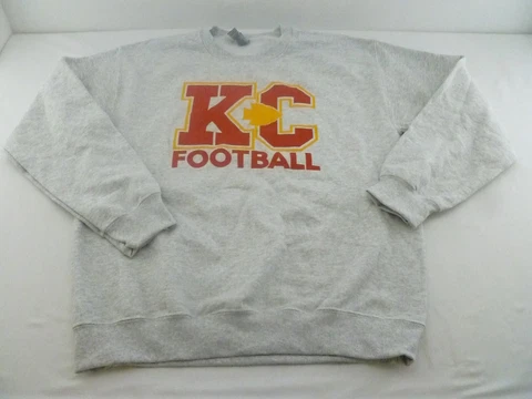 Kansas City Chiefs Unisex Adult Crew Neck Sweatshirt-Gray Cover