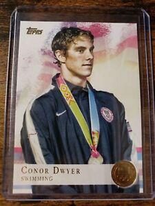2012 Topps US Olympic Team Conor Dwyer Gold Medal Parallel #28 Swimming Medalist