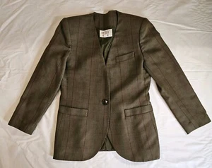 Petite Sophisticate Vintage Blazer Jacket Womens Sz 8 Brown - Picture 1 of 8