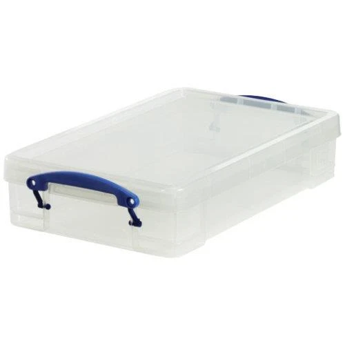  'REALLY USEFUL STORAGE BOXES' 4 LITRE - A4 SIZE -  PACK OF 4 - NEW +24h DEL - Image 1 of 1