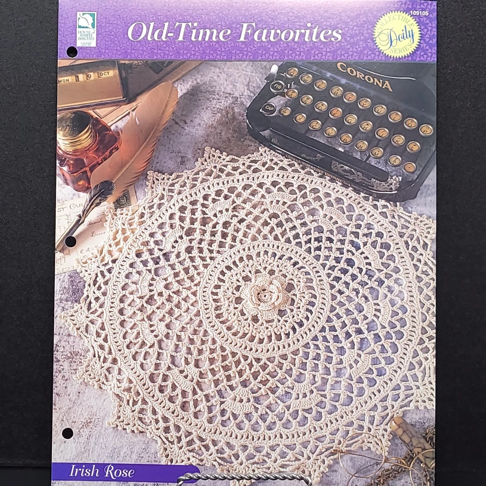 Irish Rose Crochet Pattern House White Of Birches 109105 Old-Time Favorites - Image 1 of 1