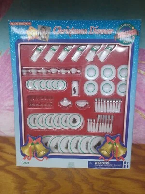 TOOTSIETOY PFALTZGRAFF Mini Juego de Servicio de Té Cena de Navidad Foto 1 de 4