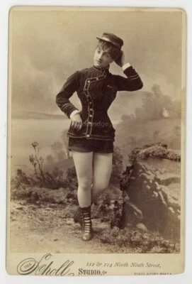 Marion Elmore бурлеск 1870 шкаф фото Kepi солдат униформа Allen Ginter N57 - Изображение 1 из 2