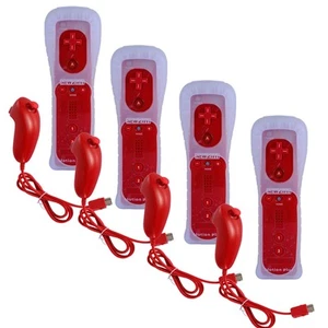 4Pcs Motion Plus Wii Remote Controller Nunchuck Controller Gamepad For Wii Wii U - Picture 1 of 33