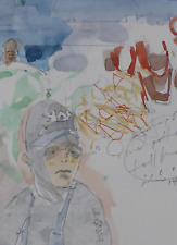 Thomas John Schüler b. Werner Rosenbusch Porträt Graffiti Comic 15x10,5 cm (126)
