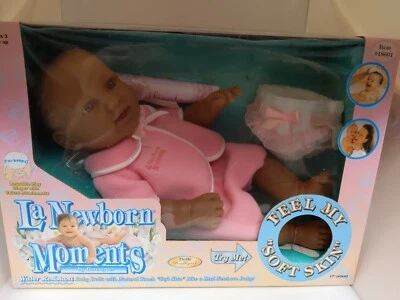 Vintage Berenguer La Newborn Moments Baby Doll African American 1998 NEW SEALED - Image 1 of 4