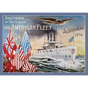 US Navy Great White Fleet Art Print – Australia NZ Visit 1908 – 2 sizes Poster - Bild 1 von 5
