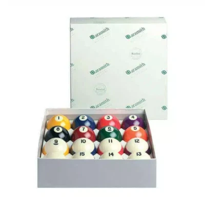 ARAMITH CROWN STANDARD BELGIUM POOL BALL SET 2 1/4" NEW SHIPS FREE N FREE TIPS