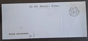 1890- Victoria Australia OHMS CHIEF SECRETARY FRANK Stamped Envelope Police Dept - Bild 1 von 2